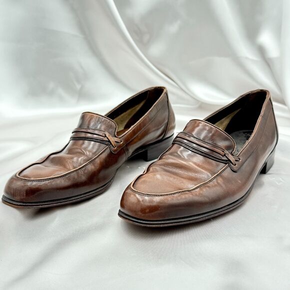Bally Brown Leather Men\'s Size 8 Classic Slip On Loafers main image 6
